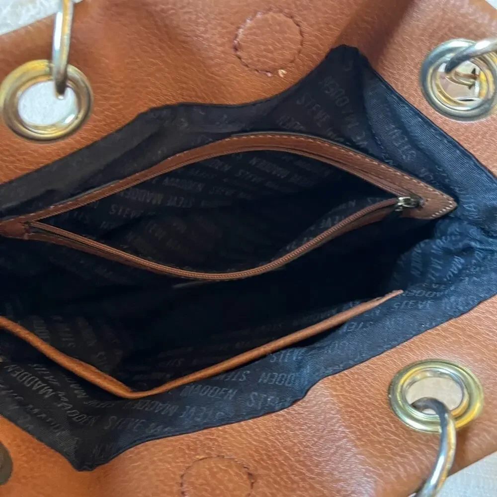 Steve Madden cognac small handbag - Picture 6 of 11